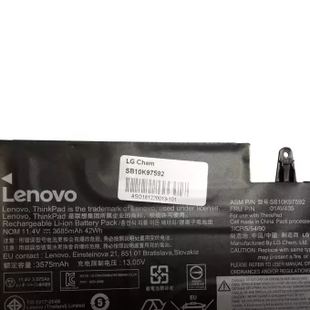 Nauja Nešiojamo kompiuterio baterija LENOVO ThinkPad New S2 2018 - Image 3