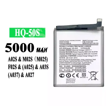 Mobiliojo telefono baterija HQ-50S tinka Samsung A02S/M02S/M025/F02S/A025/A03S/A037/A027