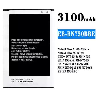 Mobiliojo telefono baterija EB-BN750BBE EB-BN750BBC tinka Samsung Note 3 Neo
