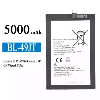 Mobiliojo telefono baterija BL-49JT tinka Tecno Camon 17 Pro / Camon 18P / Spark 8 Pro