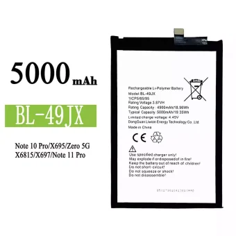 Mobiliojo telefono baterija BL-49JX tinka Infinix Note 10 Pro / Note 11 Pro / Zero 5G