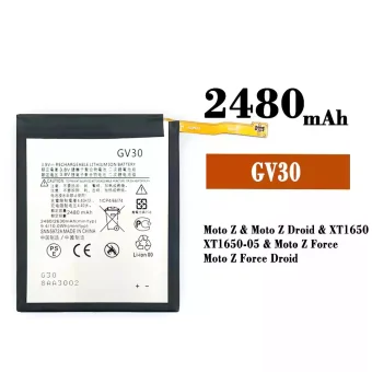 Mobiliojo telefono baterija GV30 tinka Motorola Moto Z / Moto Z Droid / Moto Z Force / Moto Z Force Droid