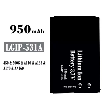 Mobiliojo telefono baterija LGIP-531A tinka LG 450/500G/A110/A133/A170/AN160