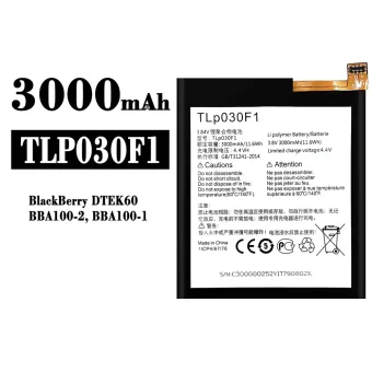 Mobiliojo telefono baterija TLP030F1 tinka BlackBerry DTEK60/BBA100/BBA100-1/BBA100-2